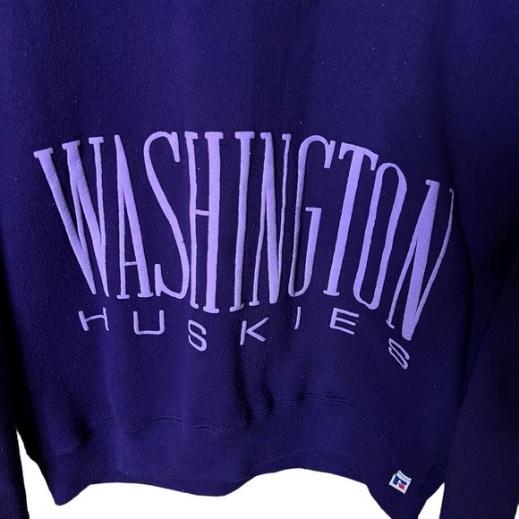 VTG Russell UW Huskies Crewneck USA Large - Picture 2 of 4